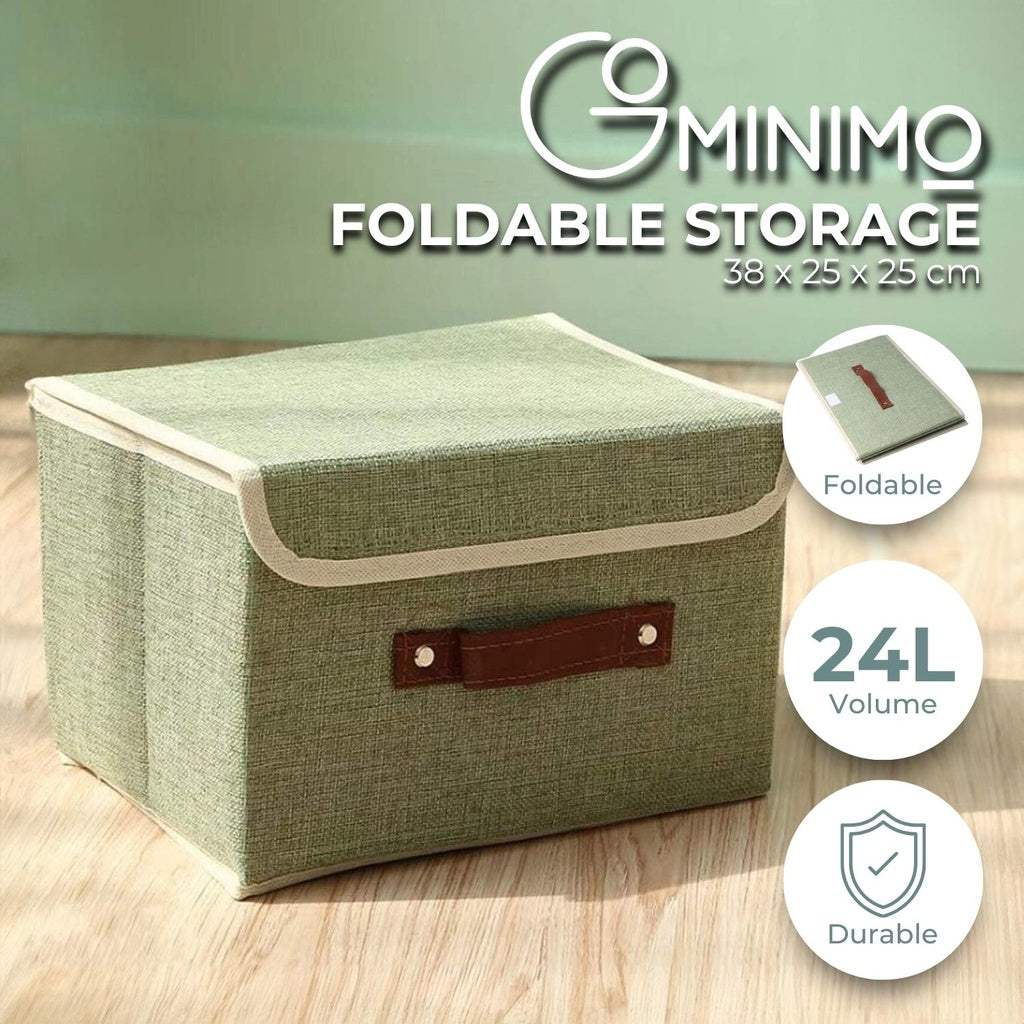 GOMINIMO 3 Pack 24L Foldable Storage Organizers (Green)