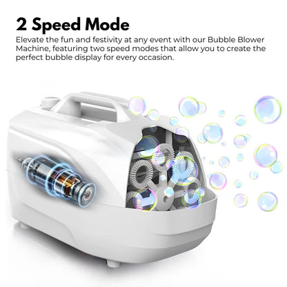 GOMINIMO Automatic Bubble Blower Machine for Kids (White) GO-ABBM-101-JH