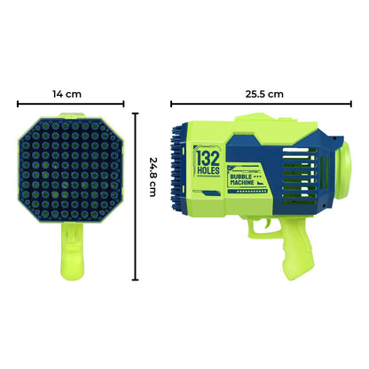 GOMINIMO 132 Holes Bubbles Machine Gun for Kids (Dark Blue and Green) GO-BMG-104-KBT