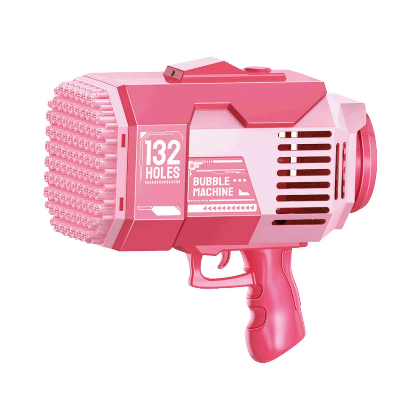 GOMINIMO 132 Holes Rechargeable Bubbles Machine Gun for Kids (Pink)