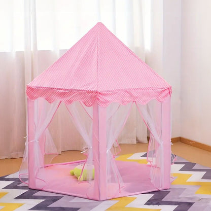 GOMINIMO Kids Hexagonal Tent (Pink with LED Lights)