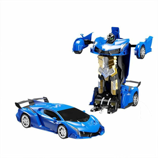 GOMINIMO Transform Car Robot Sport Car with Remote Control (Blue)