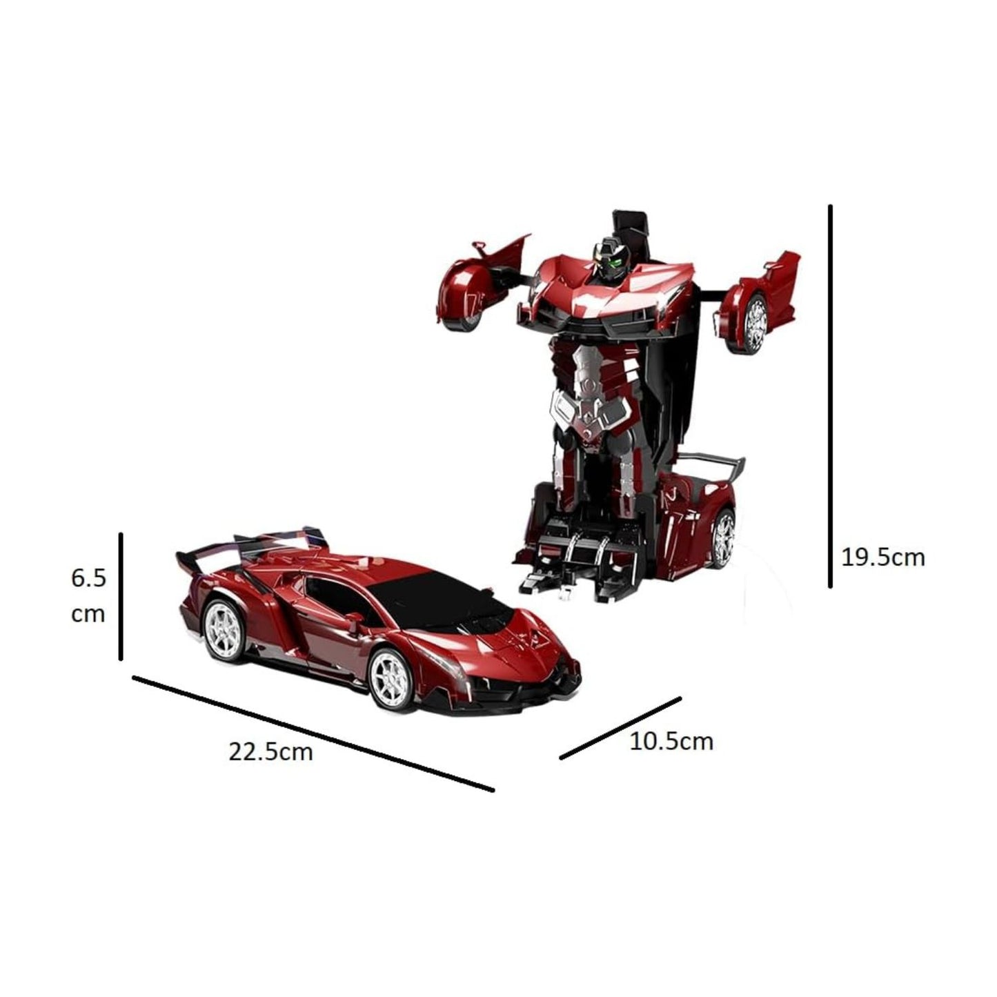 GOMINIMO Transform Car Robot Sport Car with Remote Control (Red)