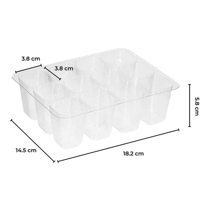 NOVEDEN Seed Starter Tray with Grow Light (12 Cells per Tray) NE-PSGB-100-XC