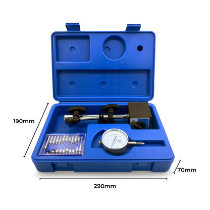 RYNOMATE Dial Indicator Gauge Magnetic Base with 22 Indicator Point Set (Blue)