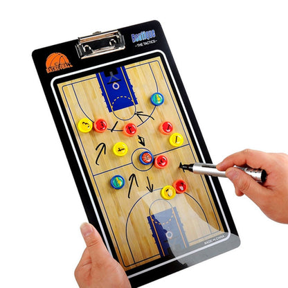 VERPEAK Foldable Basketball Coaching Board with Magnetic Number Pieces & Marker Pen (Black) VP-CB-100-YN