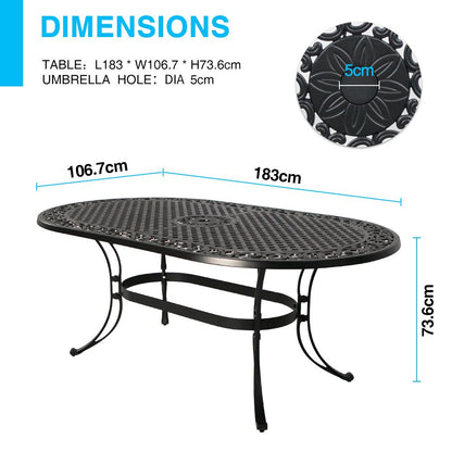 Fiji oval dining table