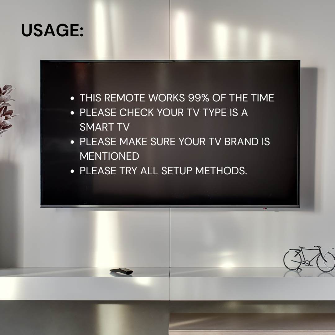 Universal Smart TV Remote Control Replacement - Compatible With Many Brands