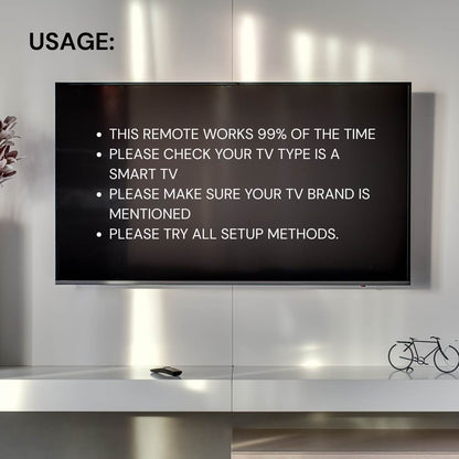 Universal Smart TV Remote Control Replacement - Compatible With Many Brands