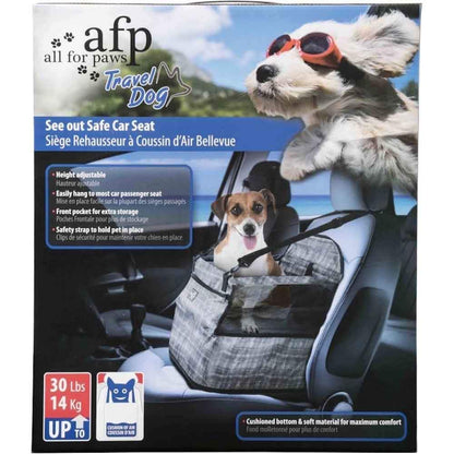 Dog Portable Car Seat - See Out Safe Air Cushion Travel Booster - All For Paws