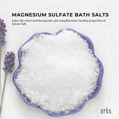 12x 1Kg Orku Epsom Salt - Magnesium Sulphate Bath Salts Skin Body