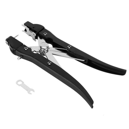 Ear Tag Applicator Plier + Case - Alloy Livestock Animal Cattle Punch Tagger