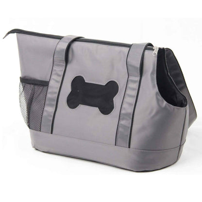 Factory Seconds Pet Tote Bag Dog Cat Puppy Purse Carrier Foldable Travel Grey Shoulder Handbag