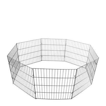 Small Pet Playpen - Dog Cat Foldable Metal Indoor Outdoor Fence - Puppy Kitten