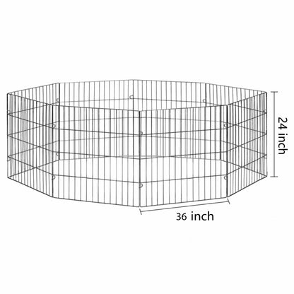 Large Pet Playpen - Dog Cat Foldable Metal Indoor Outdoor Fence - Puppy Kitten