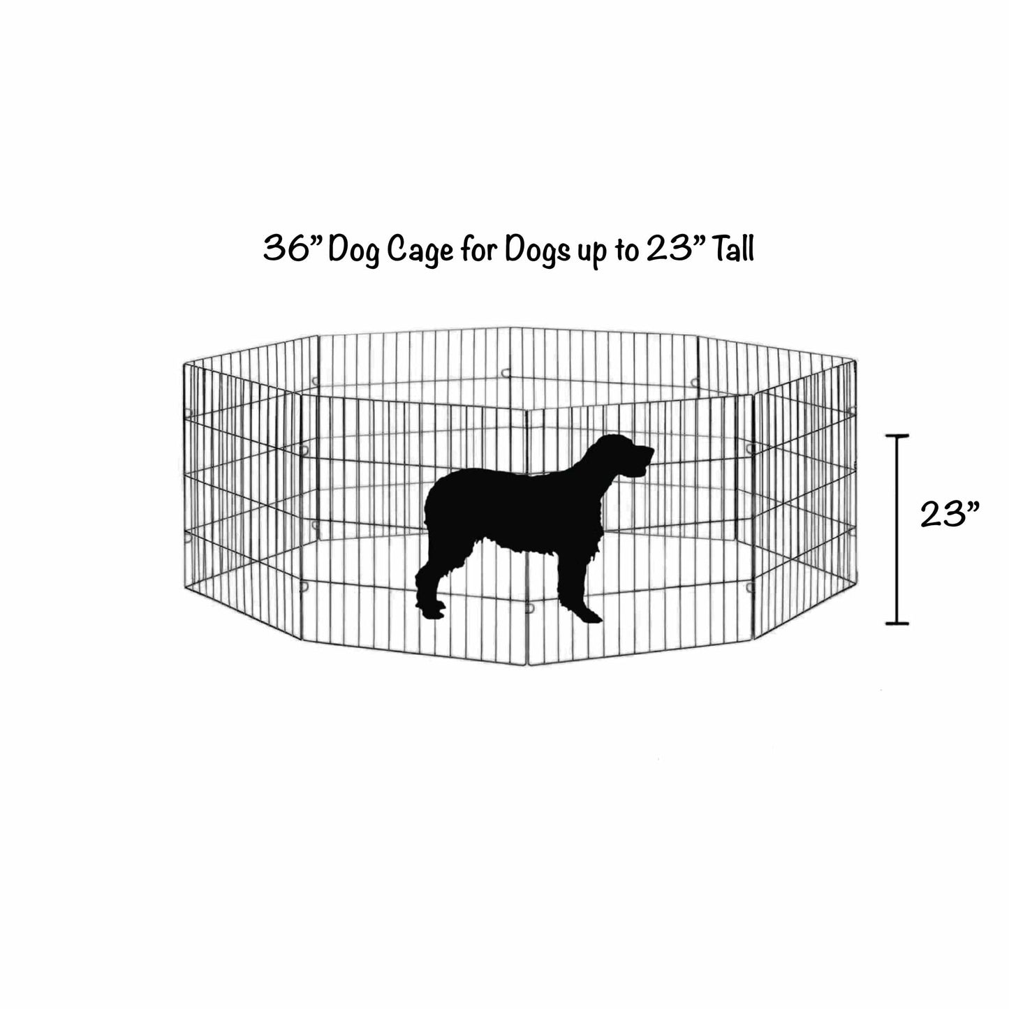 Large Pet Playpen - Dog Cat Foldable Metal Indoor Outdoor Fence - Puppy Kitten