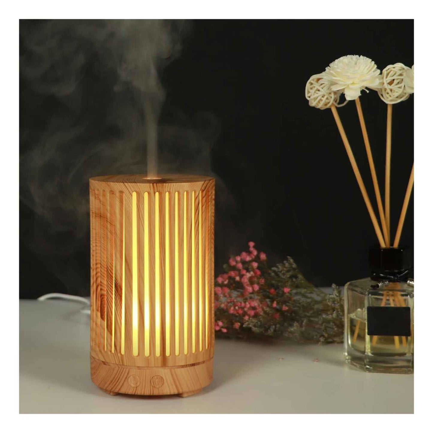 Essential Oil Aroma Diffuser - 200ml Remote Cylinder Aromatherapy Air Humidifier