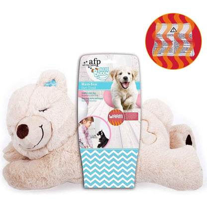 Puppy Warm Toy Bear Dog Heat Pack Comfort Plush Soft Toys Feeling Sleep Aid AFP