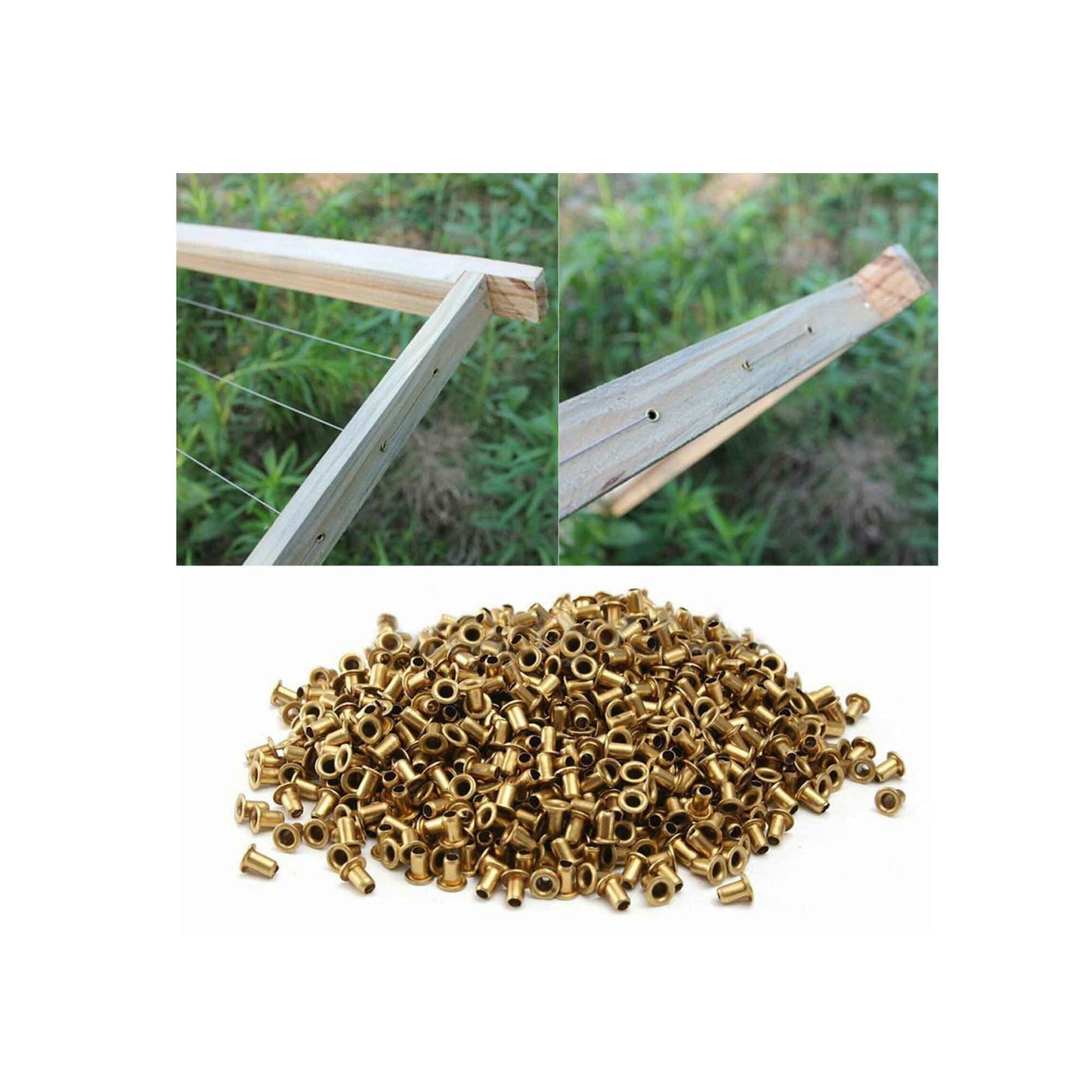 1000 Bee Frame Eyelets Brass Fittings Bee Hive Beehive Beekeeping Beekeeper Tool