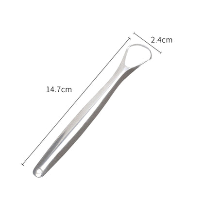 Stainless Steel Tongue Scraper Cleaner Oral Hygiene Reduce Bad Breath Metal Tool