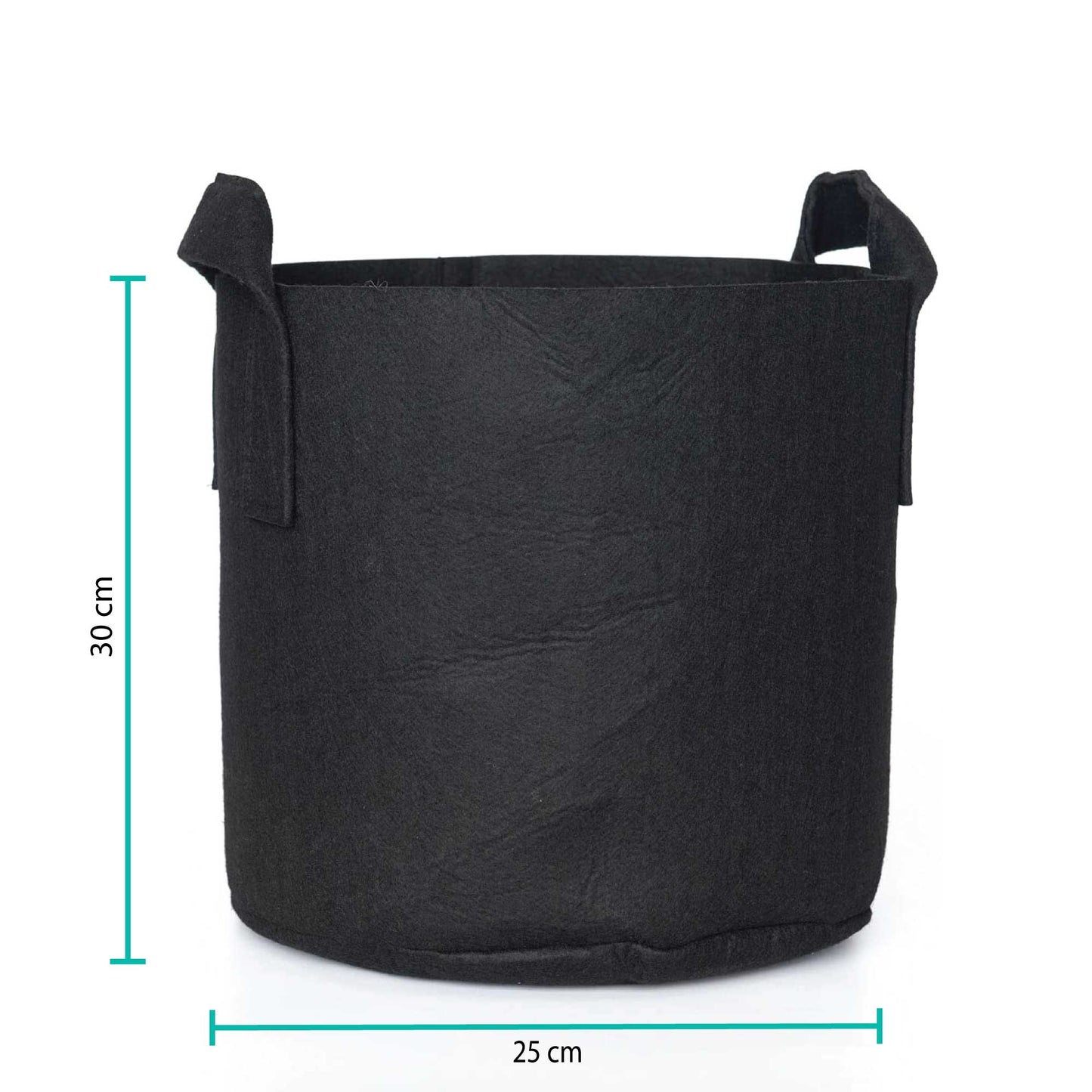 6 Pck 5 Gallon Fabric Flower Pots 19L Garden Planter Bags Black Felt Root Pouch