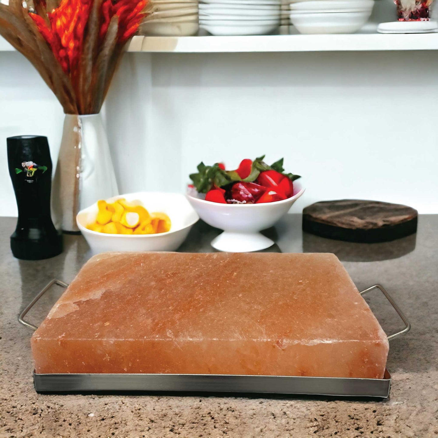 Himalayan Pink Salt Cooking Block 31 x 21 x 5cm - Rectangle Slab Tile