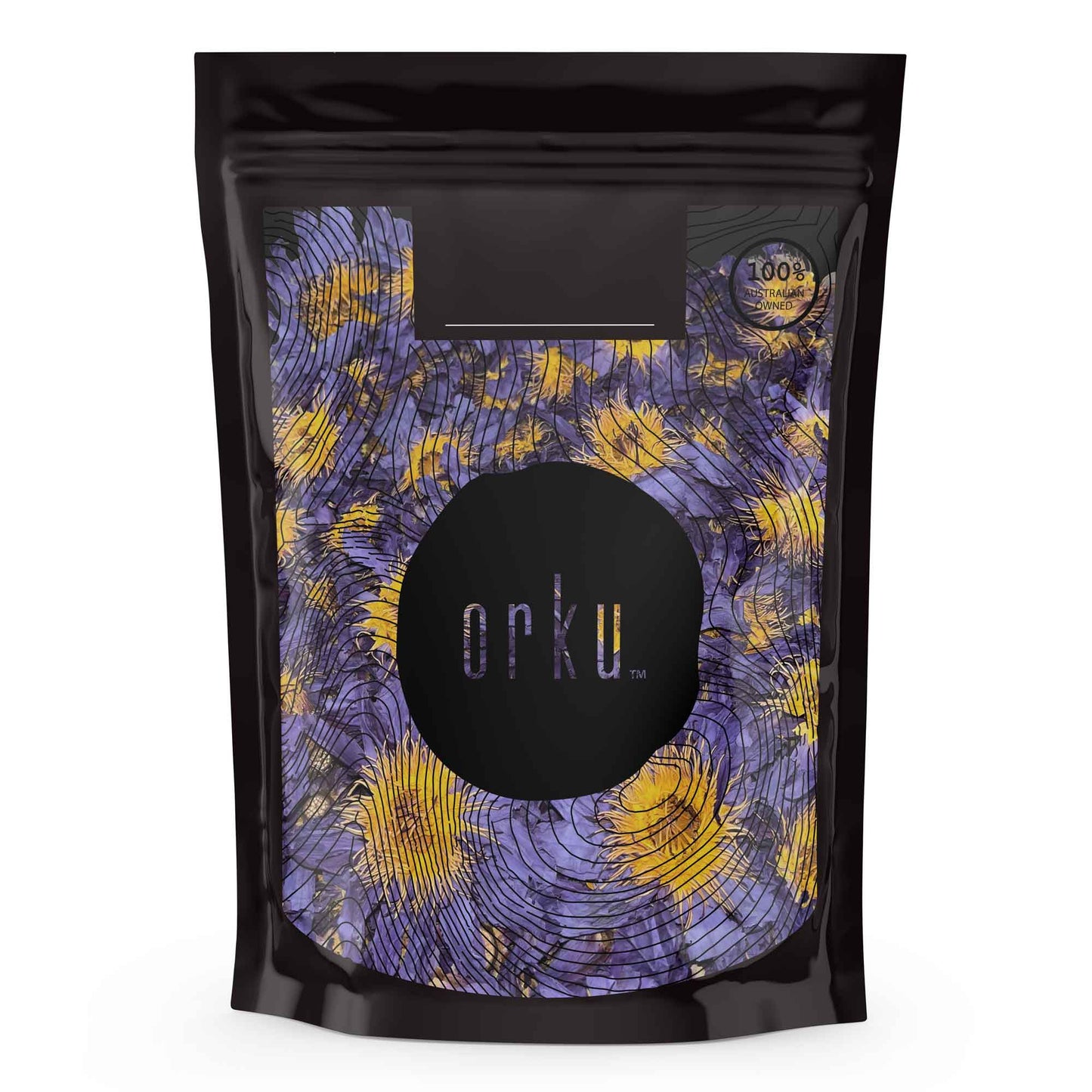 Orku 100g Dried Blue Lotus Flowers - Whole Open Lily Nymphaea Caerulea