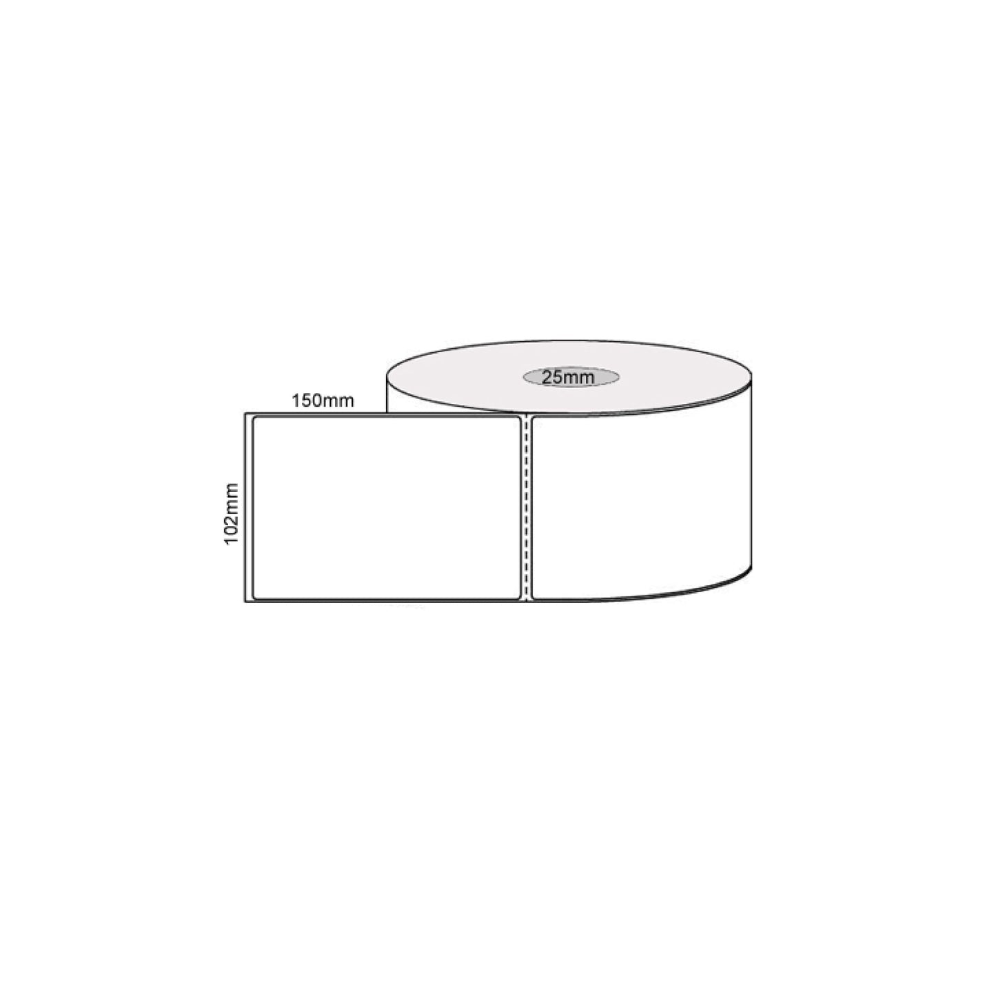 18 Rolls x 400 Label Stickers 102x150mm - Direct Thermal White Shipping Labels