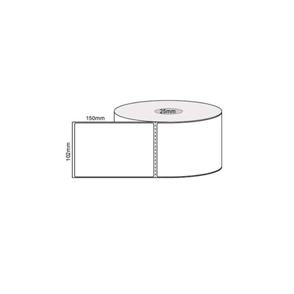 18 Rolls x 400 Label Stickers 102x150mm - Direct Thermal White Shipping Labels