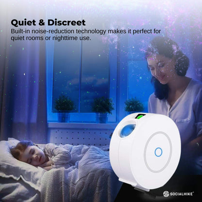 Social Hike Smart Galaxy Star Projector – WiFi LED Light App Voice Control White