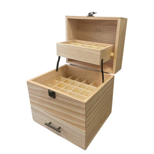 59 Slots Essential Oils Storage Box - Wooden 3-Tier Bottle Holder