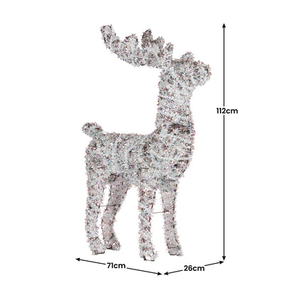 Christabelle 112cm Animated Reindeer Christmas Led Lights Tinsel Xmas Decor