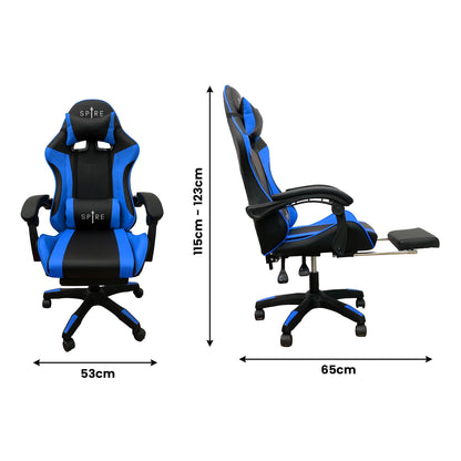 Intex Spire Zinc Blue And Black Adjustable Gaming/office Chair