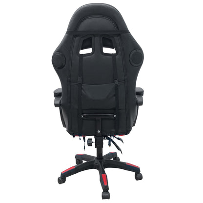 Intex Spire Onyx Led Massage Gaming Chair - Red And Black