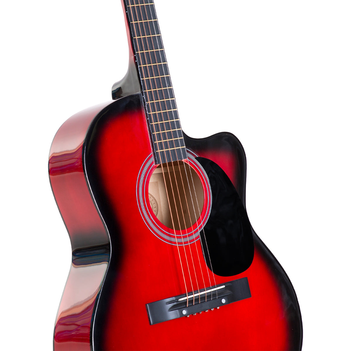 Karrera Acoustic Cutaway 40in Guitar - Red