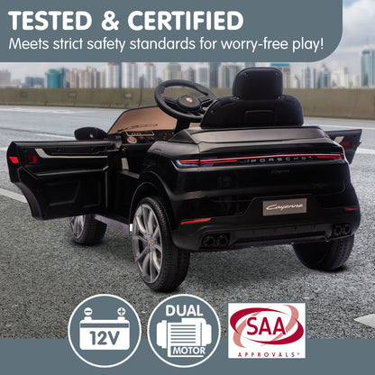 Kahuna Porsche Cayenne E Hybrid Coupe Licensed Kids Electric Ride On Car w/Remote Control 50W Dual Motors Speed Settings