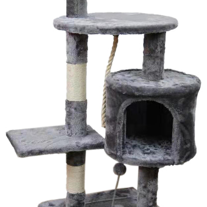 Furtastic 110cm Cat Tree Scratching Post - Silver Grey