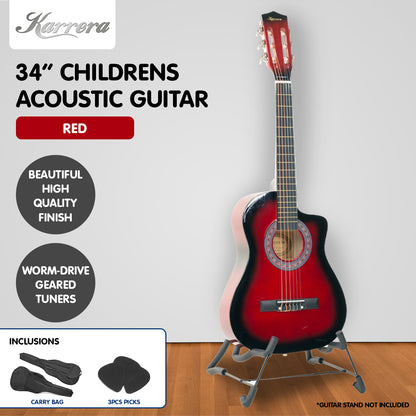 Karrera Childrens Acoustic Guitar Kids - Red