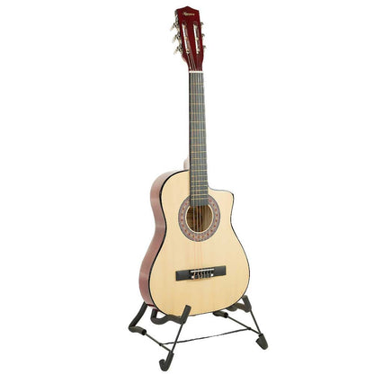 Karrera 38in Cutaway Acoustic Guitar with guitar bag - Natural