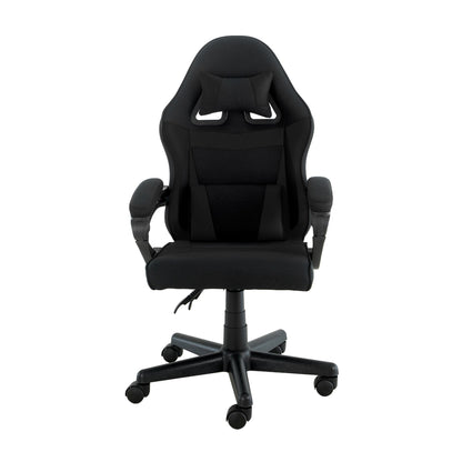 Sarantino Antre Kids Study Gaming Chair Black Adjustable Computer Desk Seat Racing Inspired-look With Adjustable Height, Ergonomic Back Support, Padded Armrests