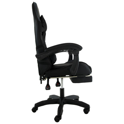 Sarantino Cueva Reclining High Back Office Gaming Chair Black Retractable Footrest Computer Seat