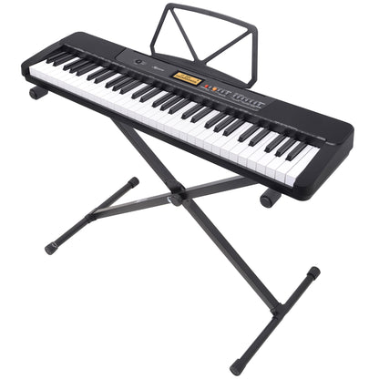 Karrera 61-Key Electronic Keyboard with LCD and Touch Response in Black CHJ-291