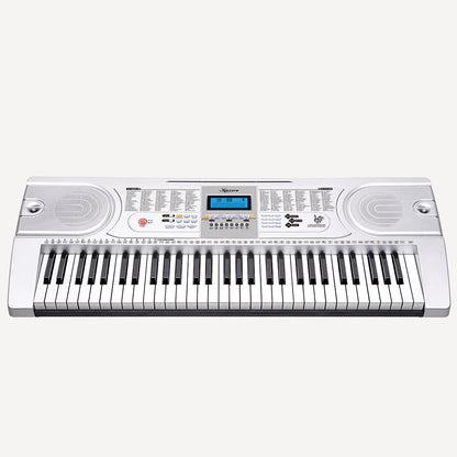 Karrera 61 Keys Electronic Keyboard Piano with Stand - Silver