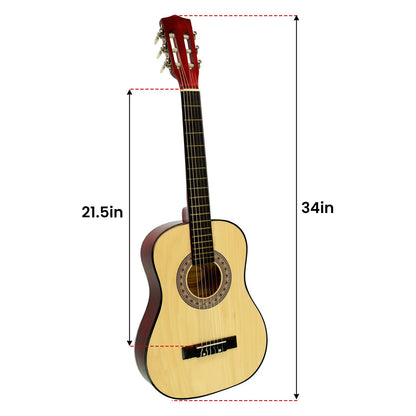 Karrera Childrens Guitar  Wooden 34in Acoustic - Natural