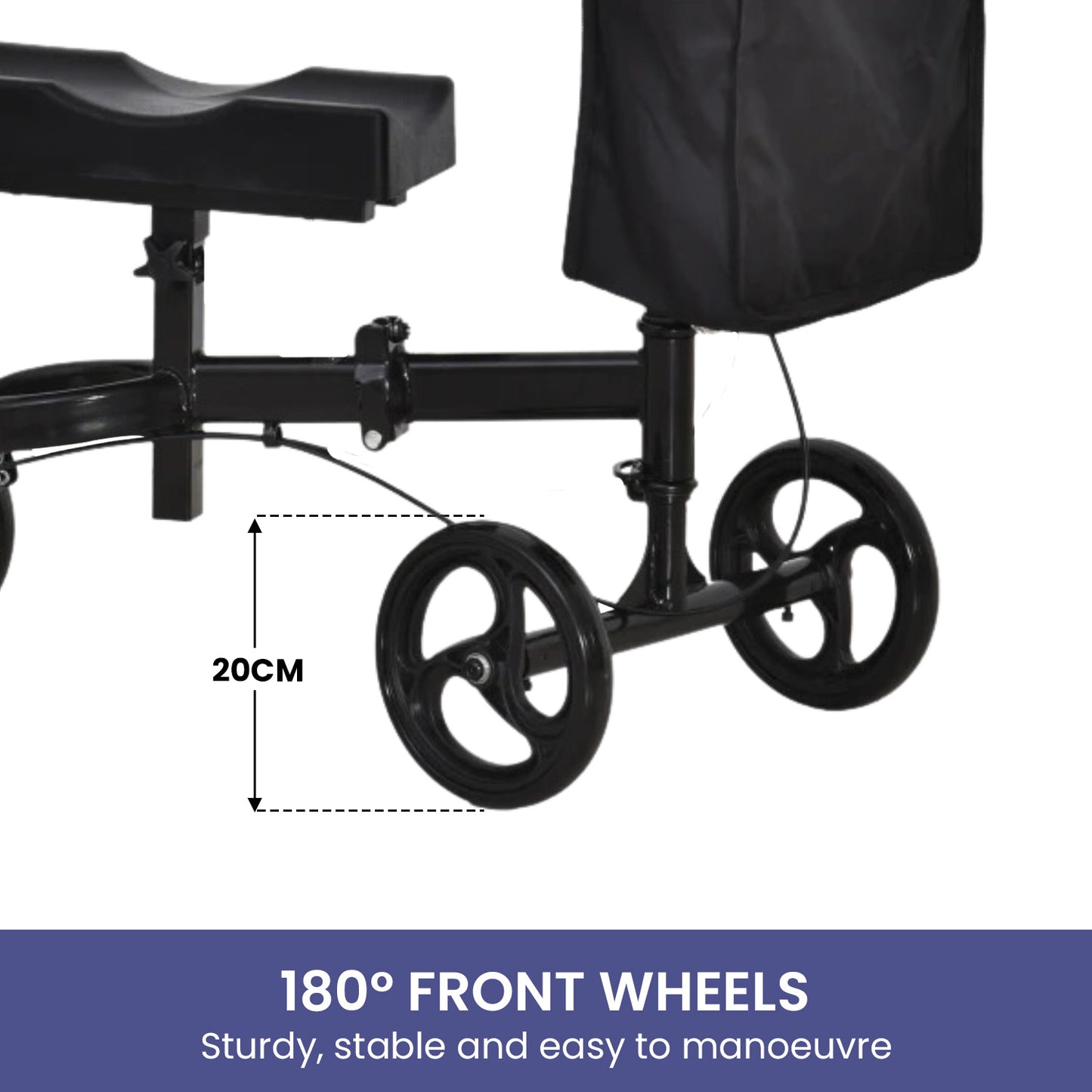 Orthonica Steel Frame Foldable Knee Walker Scooter