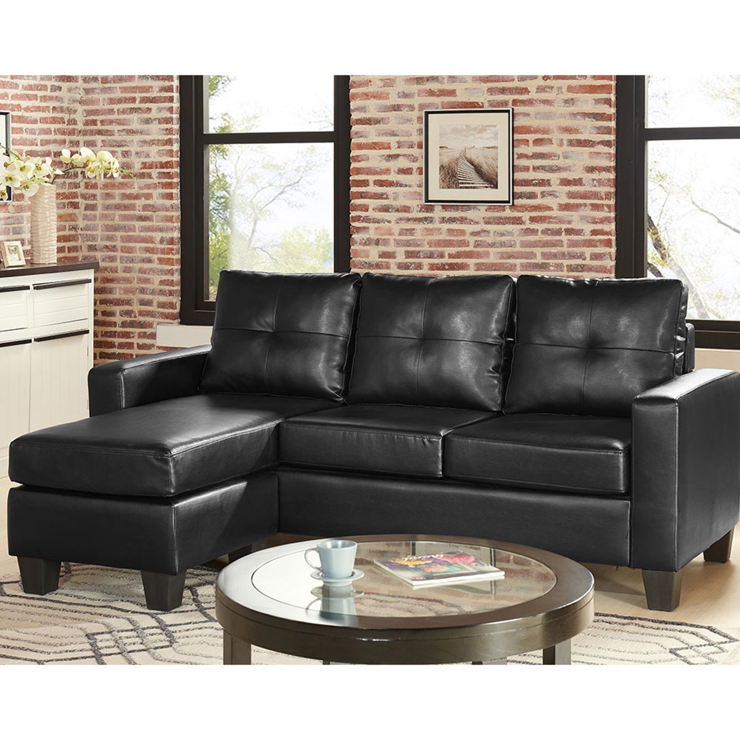 Sarantino Corner Sofa Lounge Couch Modular Furniture Chair Home Pu Leather Chaise  L Shape