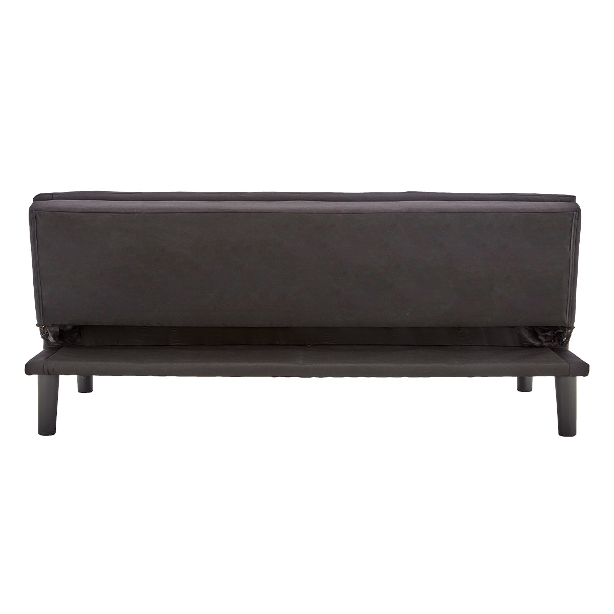 Sarantino 3 Seater Modular Faux Linen Fabric Sofa Bed Couch - Black