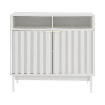 Sarantino Eleni 2-Door Sideboard Buffet Hallway Cabinet Storage Console Cupboard in White