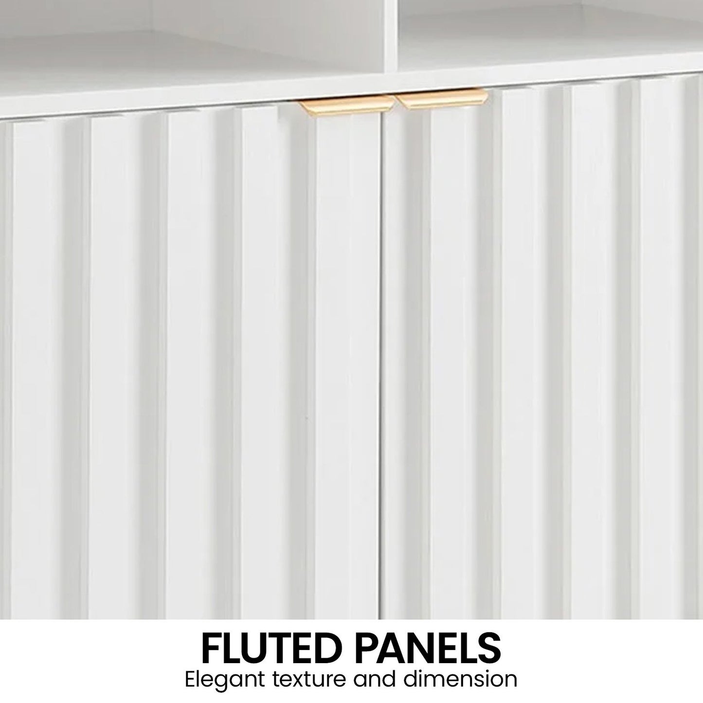 Sarantino Eleni 2-Door Sideboard Buffet Hallway Cabinet Storage Console Cupboard in White