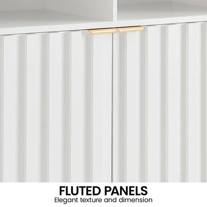 Sarantino Eleni 2-Door Sideboard Buffet Hallway Cabinet Storage Console Cupboard in White